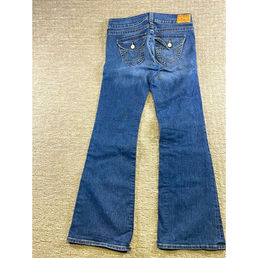 True Religion women’s  Bootcut Jeans Blue Medium Wash Stretch Denim Size 32